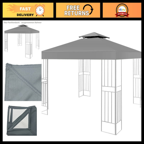 3x3m grey gazebo canopy - gazebo,