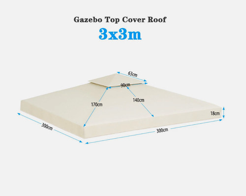 3x3m gazebo top cover roof - gazebo,